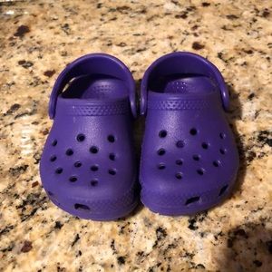 Purple kids size 4 crocs